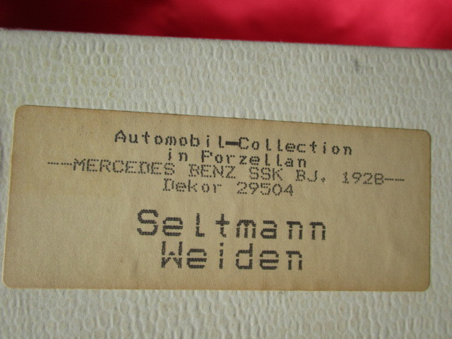 Seltmann Weiden Bavariazeruto man vaitemba шероховатость a запад Германия Mercedes Benz 300SL 1954 фарфор украшение оригинальная коробка 