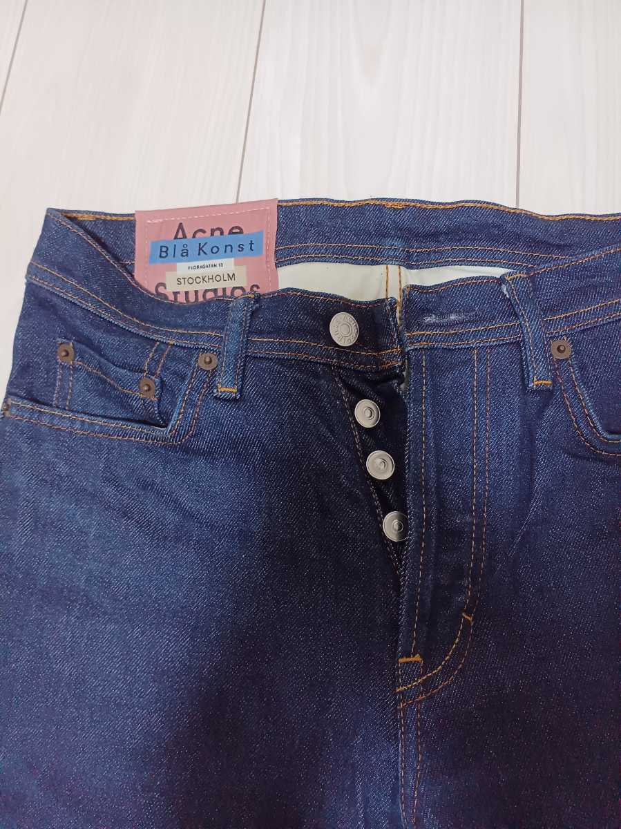 ACNE STUDIOS Bla konst RIVER indigo 28インチ W28 L30 アクネの画像4