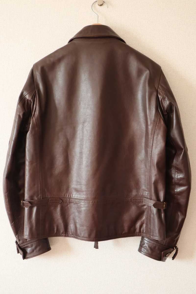 CINQUANTA × BEAMS F G-8 FIGHT JACKET 46 HORSE LEATHER BROWN