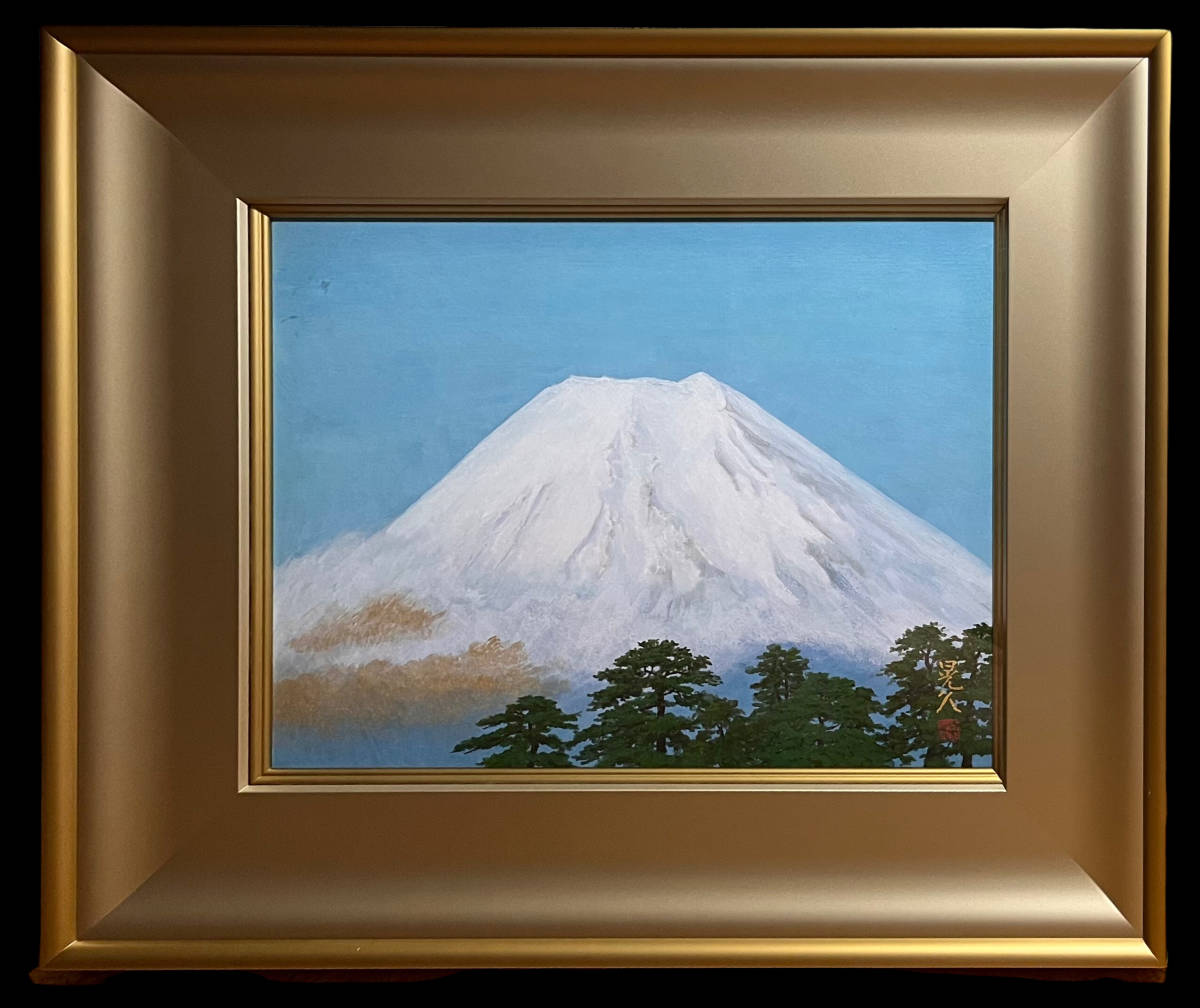 絵画 日本画 富士山 岩絵の具