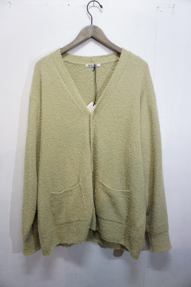 美品 正規 22SS AURALEE オーラリー COTTON LINEN CUT SHAGGY KNIT ...