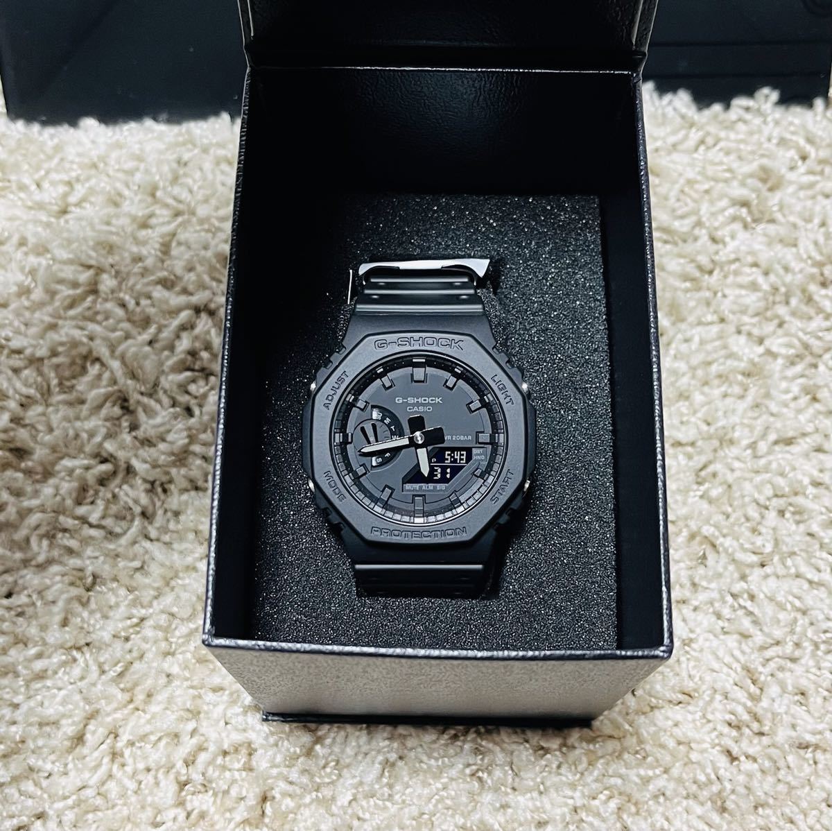 新品 正規品 G-SHOCK Gショック カシオーク カシオ CASIO ジーショック アナログ 腕時計 メンズ GA-2100-1A オールブラック 6517+