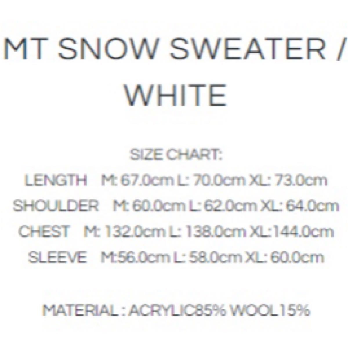 【新品未使用】WIND AND SEA MT SNOW SWEATER / WHITE