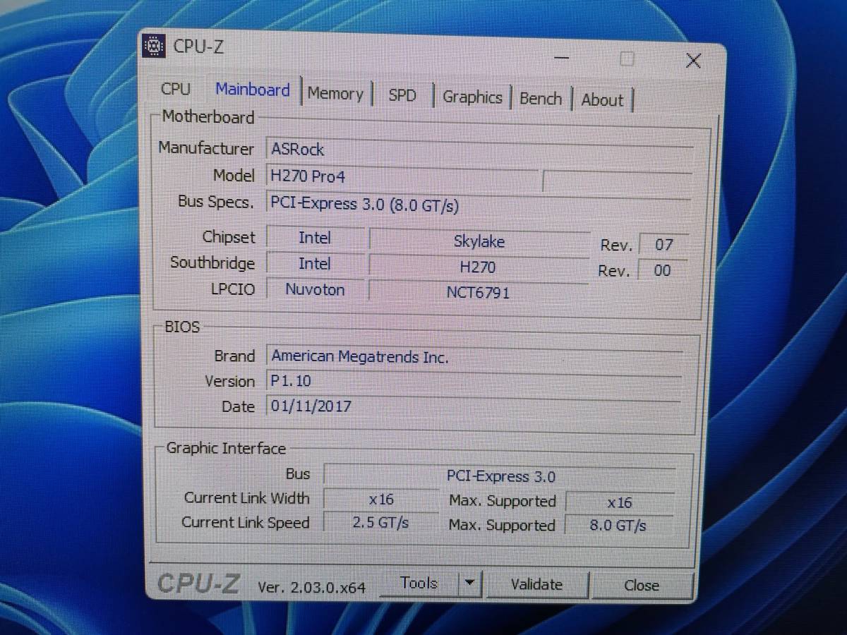 ⑭自社機 4画面対応 デスクトップPC/Windows11Pro/Core i5-6500/ASRock
