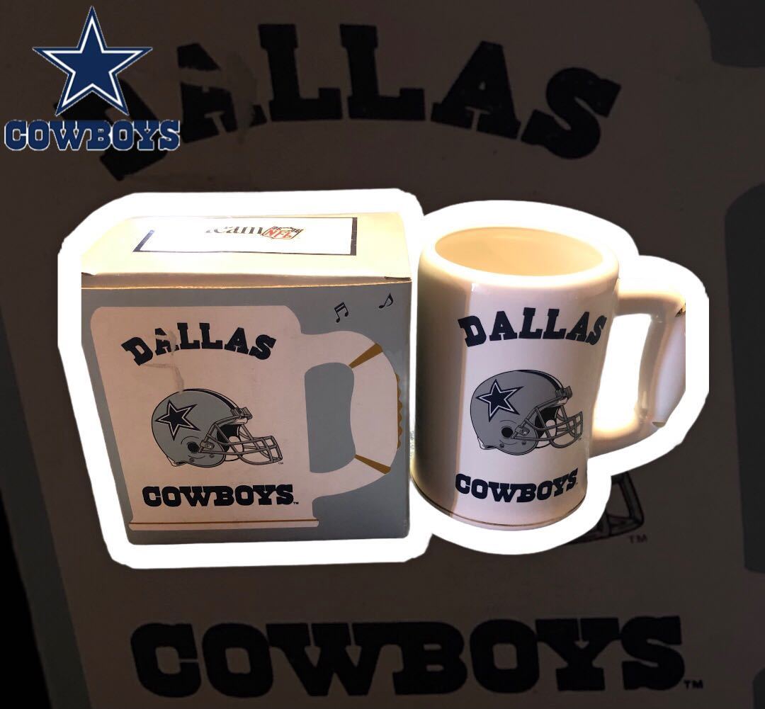 DEADSTOCK подлинная вещь NFL огромный кружка te kissa ska u boys COWBOYS Texas Dallas трудно найти неиспользуемый товар 