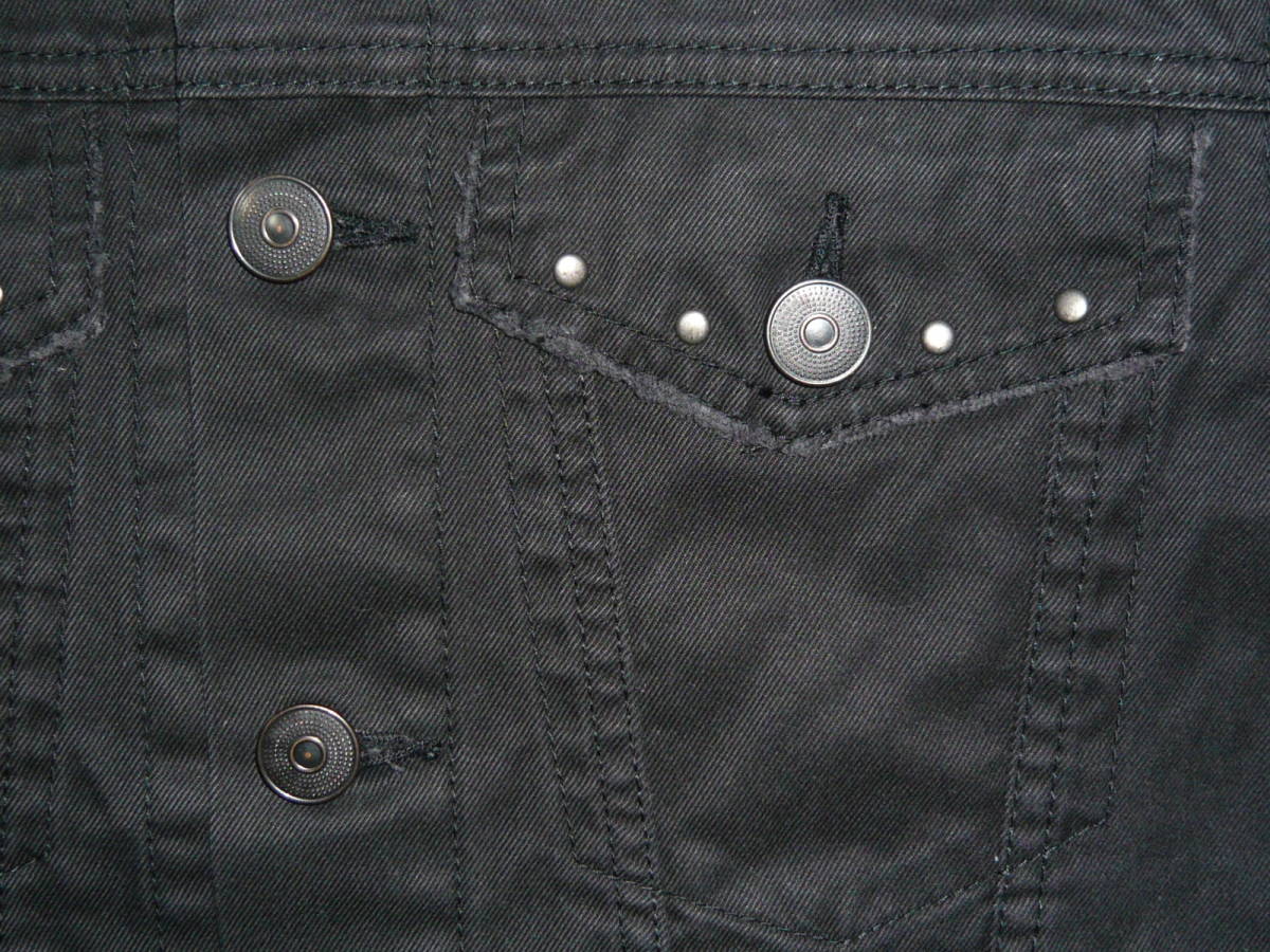 メンズメルローズ 長袖 ブラック デニムジャケット サイズ3 中古品 綿100％ MEN'S MELROSEの画像5
