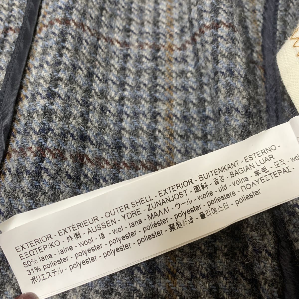 【エルボーパッチ付 好配色 美品】ZARA MAN ツイード テーラード ジャケット ザラマン グレー系 M相当 メンズ ヴィンテージ トラッド_画像6