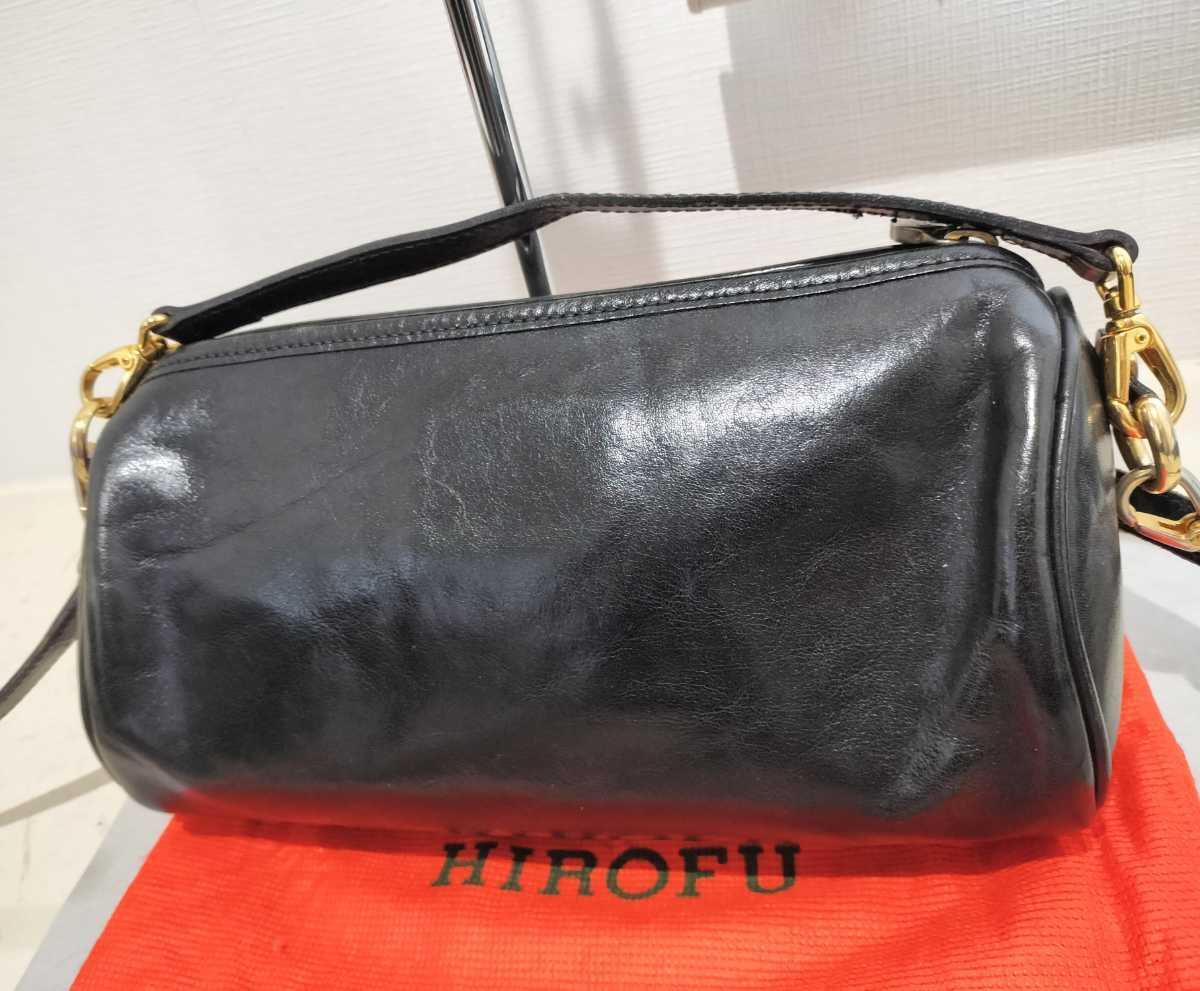* наружный прекрасный товар *HIROFU Hirofu H бренд Logo натуральная кожа все кожа 3way сумка на плечо, ручная сумочка, клатч * наклонный ., Италия производства *