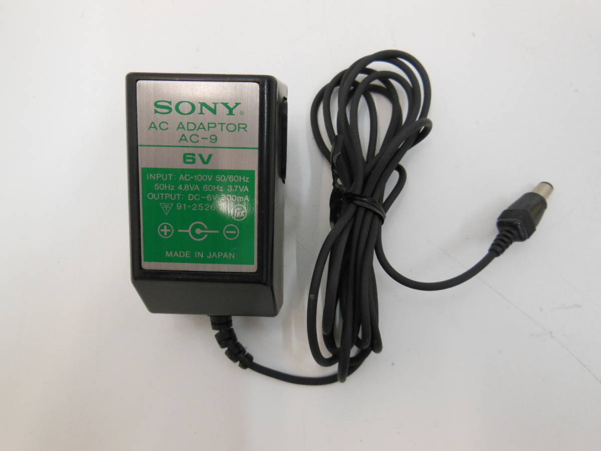  бытовая техника праздник Sony оригинальный AC адаптор AC-9 хранение товар рабочее состояние не подтверждено SONY AC ADAPTOR AC-100V 50/60Hz DC-6V 300mA