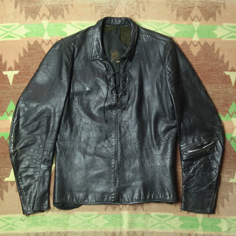 希少 プルオーバー 【Brooks】 60s Pullover Leather Jacket 60年代 ブルックス レザー ジャケット シングル ライダース ビンテージ 50s70s_画像2