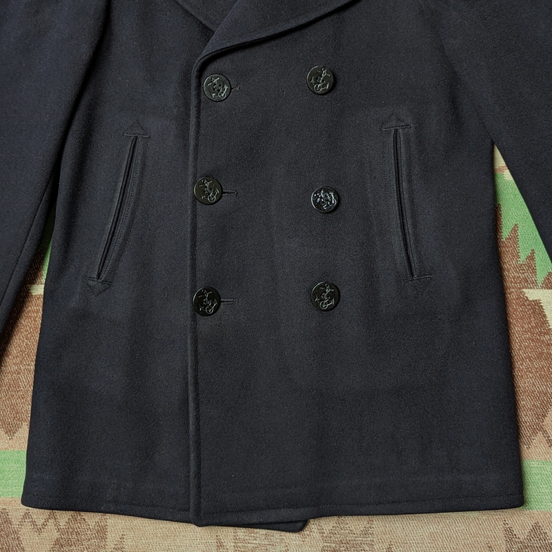 刺繍入り 【US NAVY】 50s Pea Coat Embroidered Lining 36 / 50年代 ピーコート スカジャン USN ミリタリー 米軍 実物 ビンテージ 40s60s_画像5