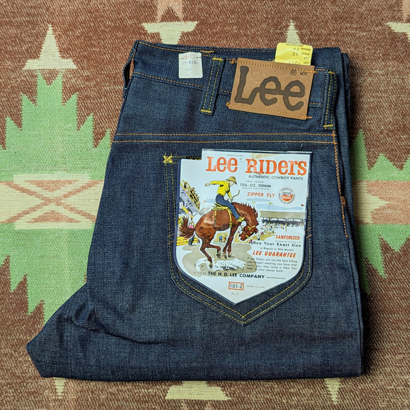 完品 W32L29 【Lee 101-Z】 60s Denim Jeans RIDERS 60年代 デッドストック デニム パンツ ジーンズ 片耳 ヴィンテージ ビンテージ 50s70s
