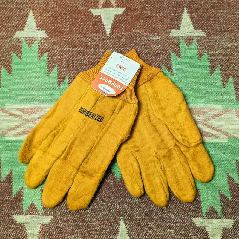  dead stock [PENNEY\'S FOREMOST] 50s Flannel Work Gloves / 50 period Work glove gloves pe needs foa Most Vintage 40s60s