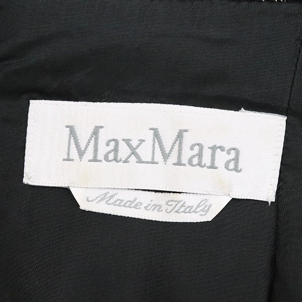 白タグ◆MaxMara マックスマーラ バックベルト ジャケット ブラック 40_画像5