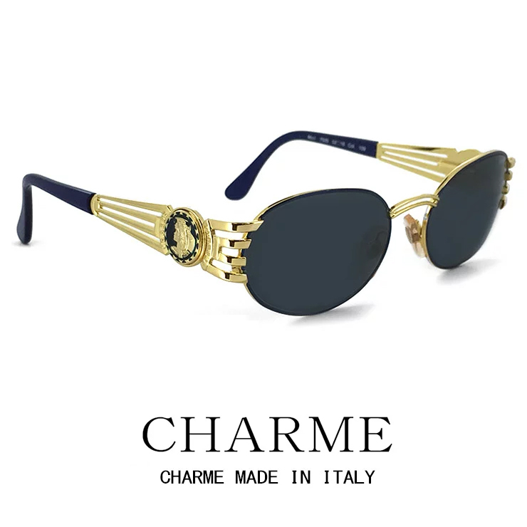 未使用 CHARME (シャルム) サングラス 7525-109 レトロ ヴィンテージ クラシック メンズ レディース オーバル_画像1