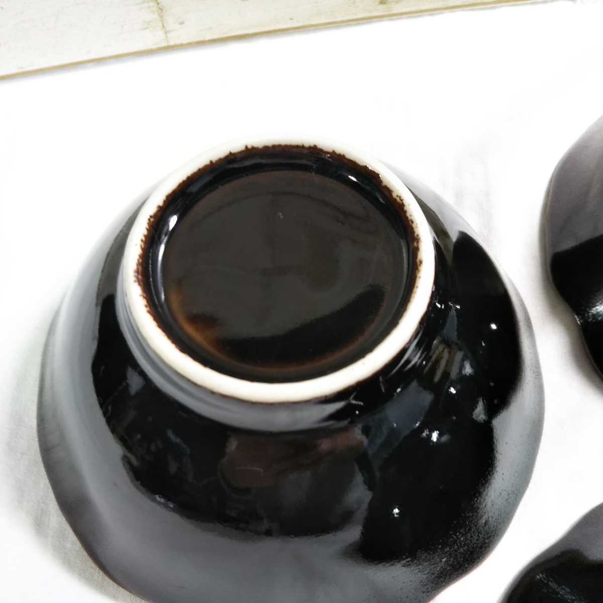 和食器 美濃焼 黒塗り 中鉢 中皿 煮物 5枚セットの画像7