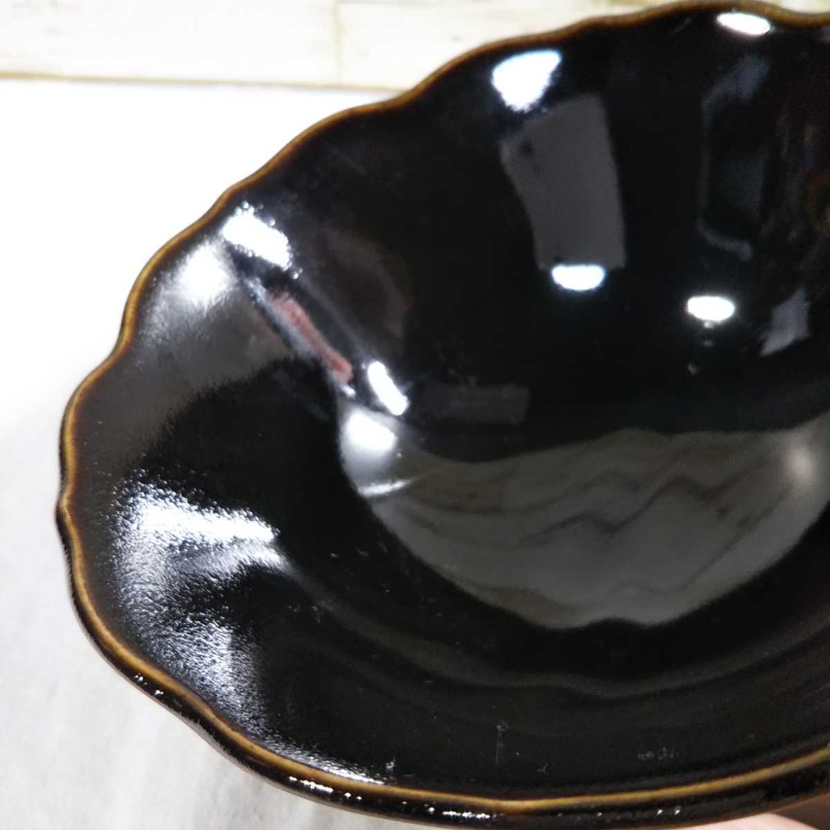 和食器 美濃焼 黒塗り 中鉢 中皿 煮物 5枚セットの画像5