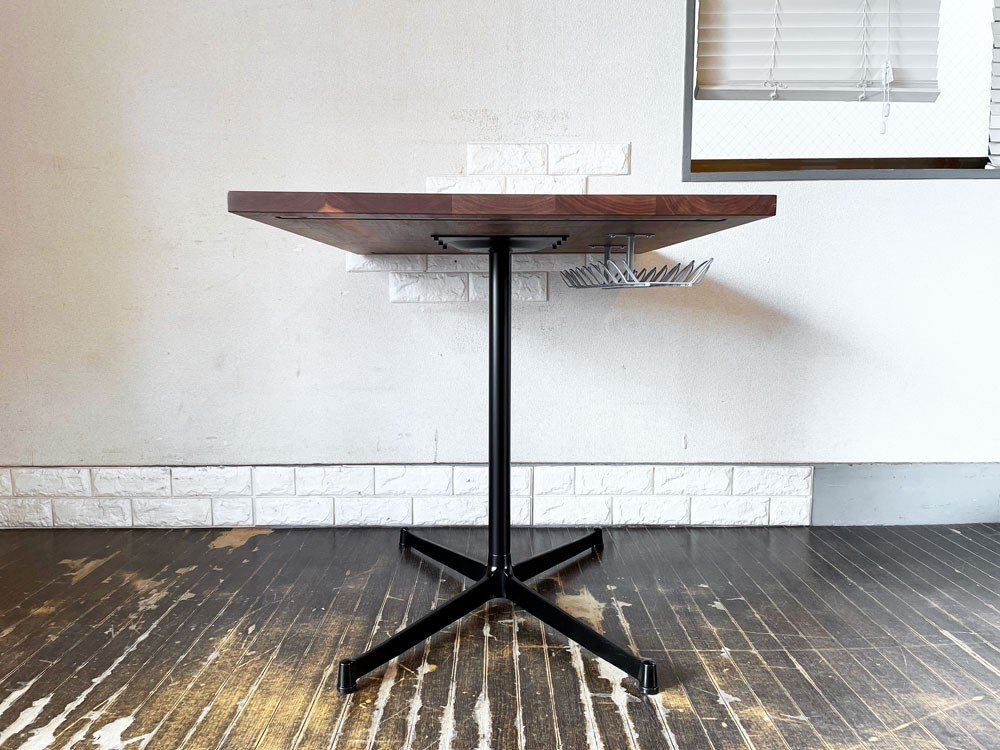 ◎ グリニッチ greeniche カフェテーブル Cafe Table 900×700 ウォールナット材 Xレッグ ブラック 北欧スタイル 定価￥77000-_画像4