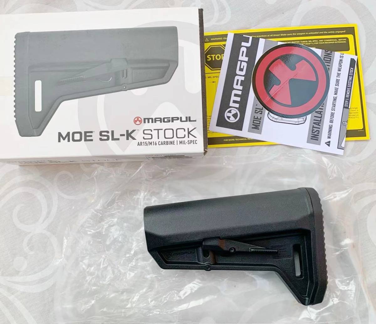 MAGPUL stock MOE SL-K 実物 ストック Mil-Spec BK色 マグプル *