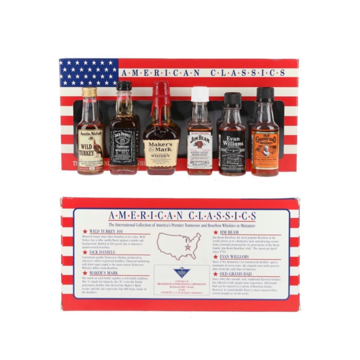 American Classics ウイスキー ミニボトル 6本セット 古酒 American Classics ウイスキー ミニボトル 6本セット 古酒