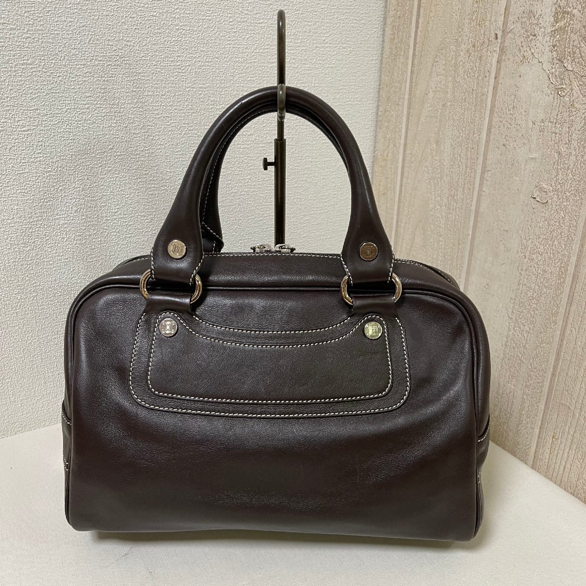 プレゼントを選ぼう! CELINE セリーヌ ブギーバッグ ファスナー ボストン型 トートバッグ ブラウン 紙タグ有 ハンドバッグ プレゼントを選ぼう! CELINE セリーヌ ブギーバッグ ファスナー ボストン型 トートバッグ ブラウン 紙タグ有 ハンドバッグ