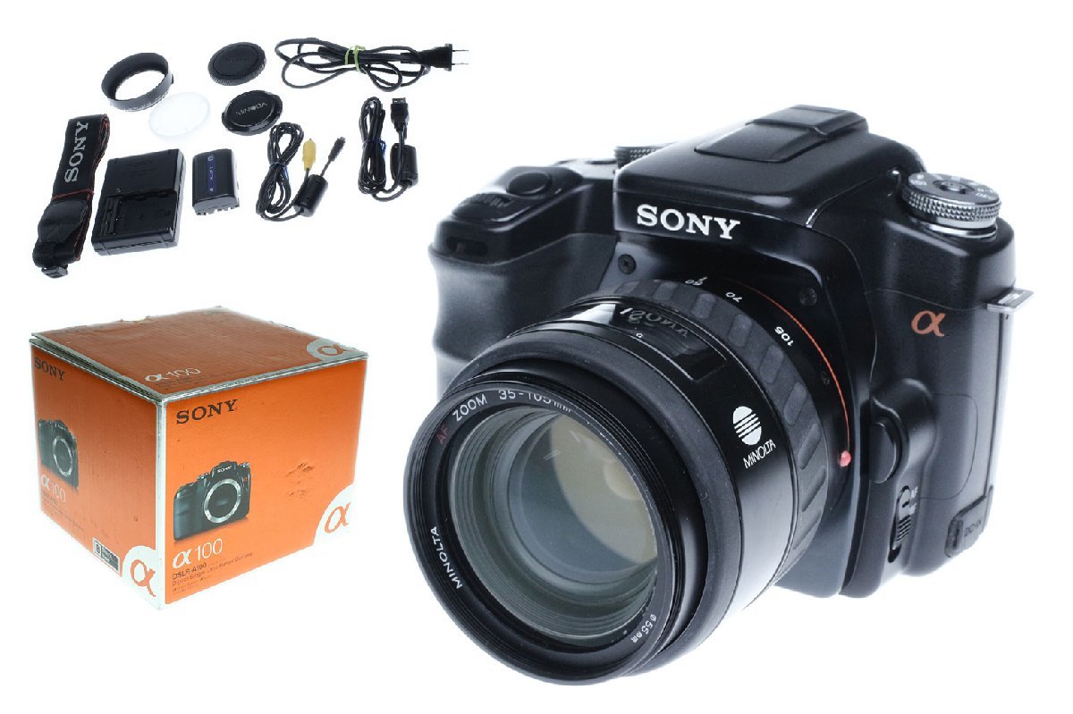 ヤフオク! - ソニー SONY α100 DSLR-A100 + MIN...
