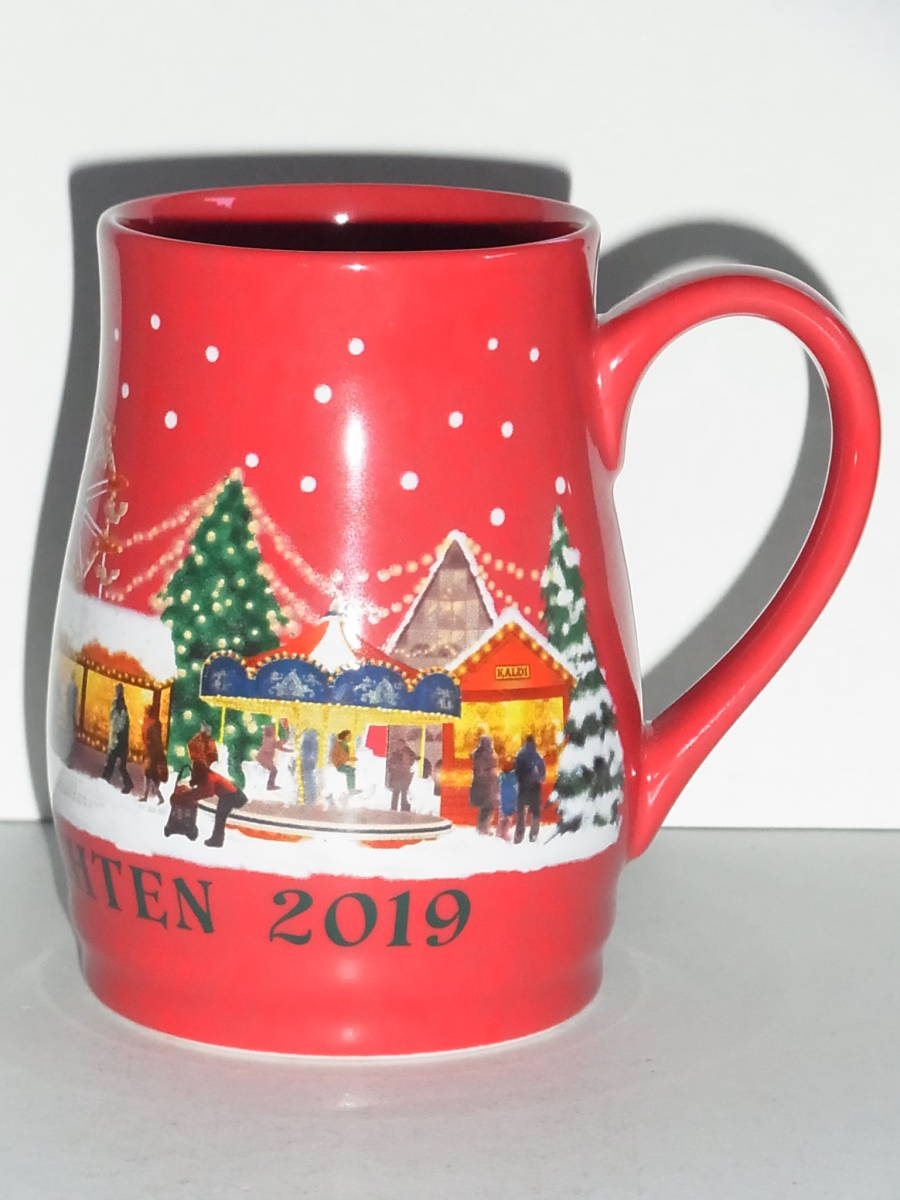 ◎ FROHE WEIHNACHTEN 2019 KALDI カルディ マグカップ 陶磁製 ◎_画像1