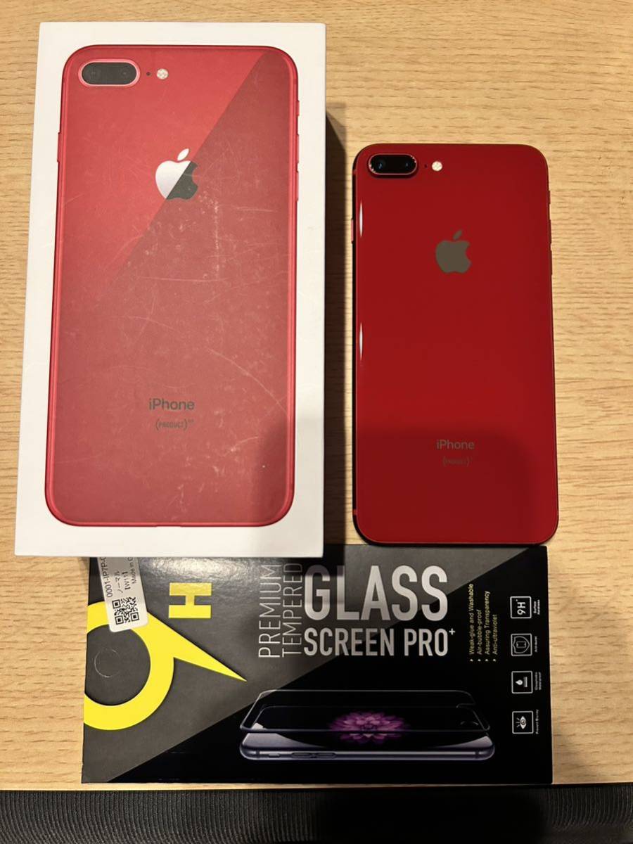 iPhone8plus 256G SIMフリー RED バッテリー100%-