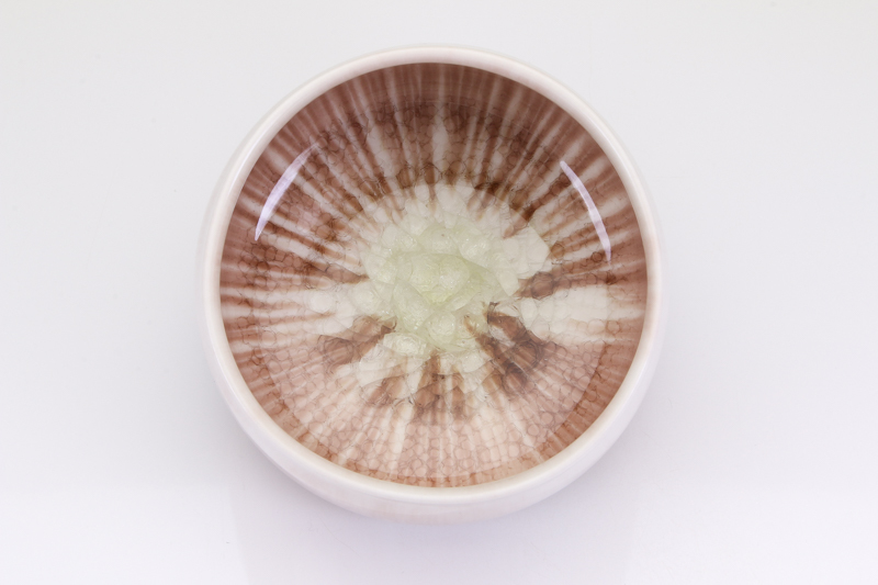 MG敬】和田山真央 作『いちじく流し 露華茶碗』K-67 MG敬】和田山真央 作『いちじく流し 露華茶碗』K-67