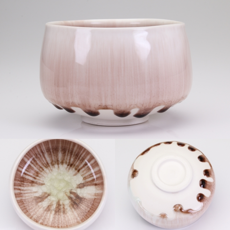 【MG敬】和田山真央 作『いちじく流し 露華茶碗』K-67