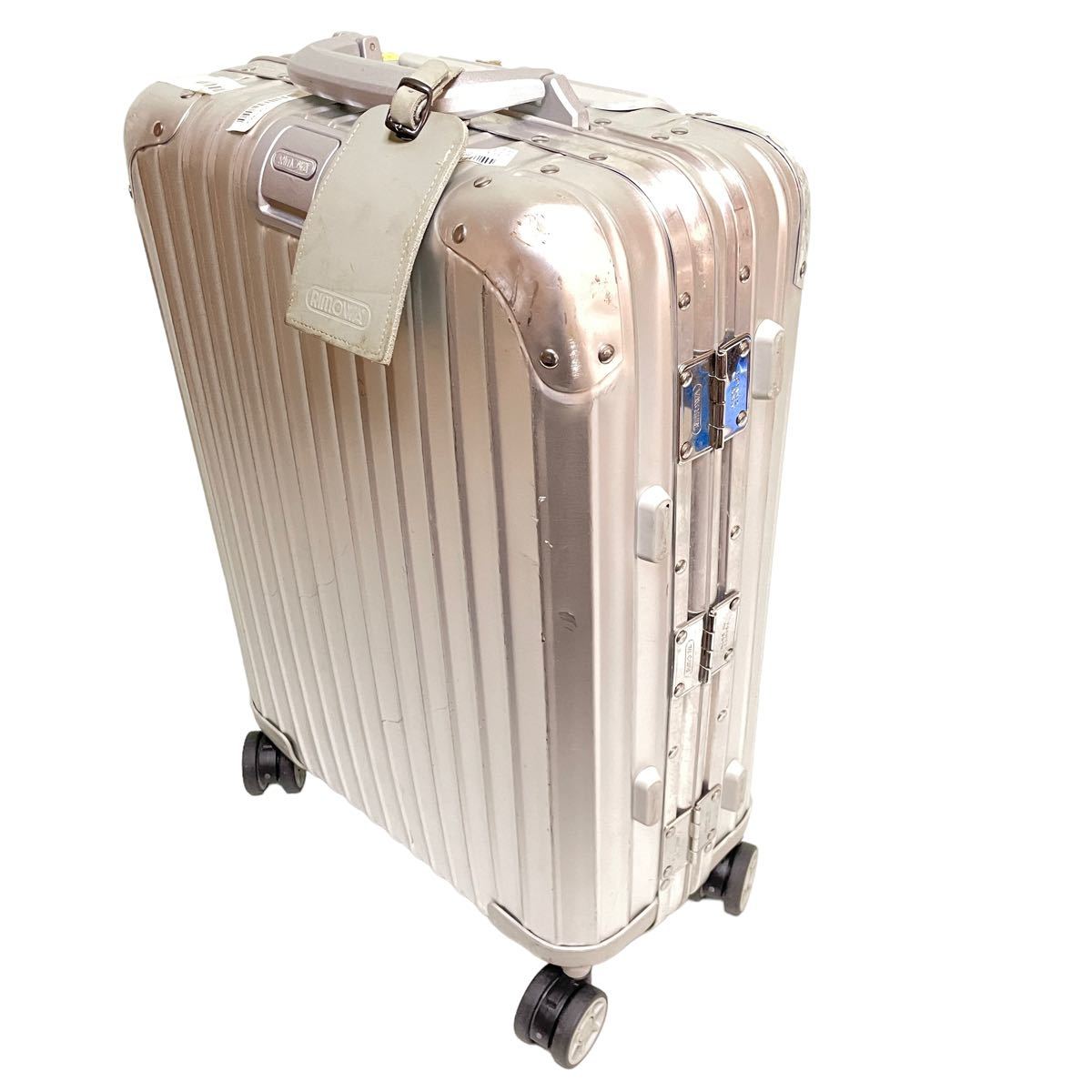 新着新着RIMOWA リモワ トパーズ シルバー 2輪 青ロゴ 32L 旅行用