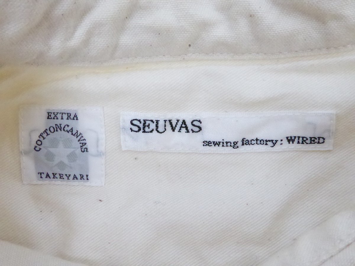 SEUVAS 79A帆布ファーマーズシャツ SIZE:L △WF2207_画像6