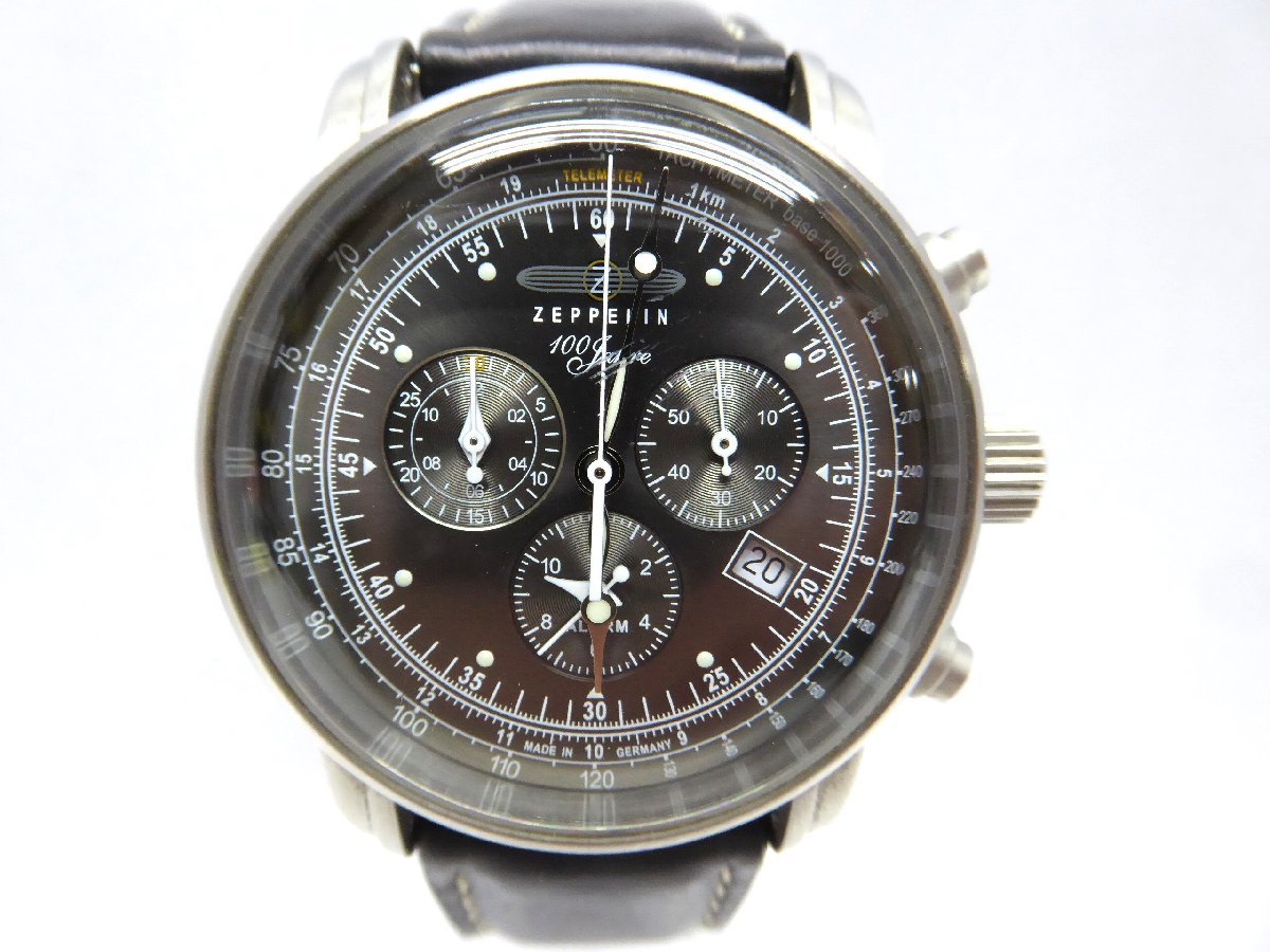 ツェッペリン ZEPPELIN 7680-2 100周年モデル クォーツ 腕時計 △WA5478
