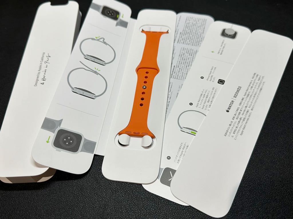 ☆未使用 即決 Apple Watch HERMES 限定 オレンジ スポーツバンド 41mm