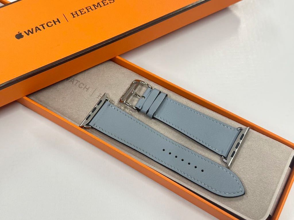 ☆希少 美品 即決 ブルーラン Apple watch HERMES エルメス シンプル