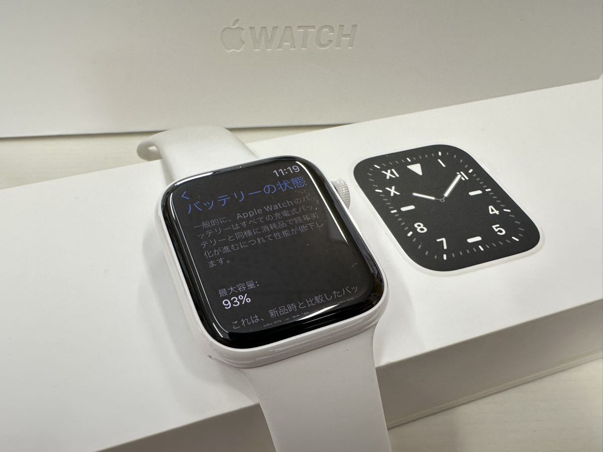 ☆即決 美品 バッテリー93％ レア ホワイトセラミック Apple Watch series5 Edition 44mm アップルウォッチ  GPS+Cellular エディション 872