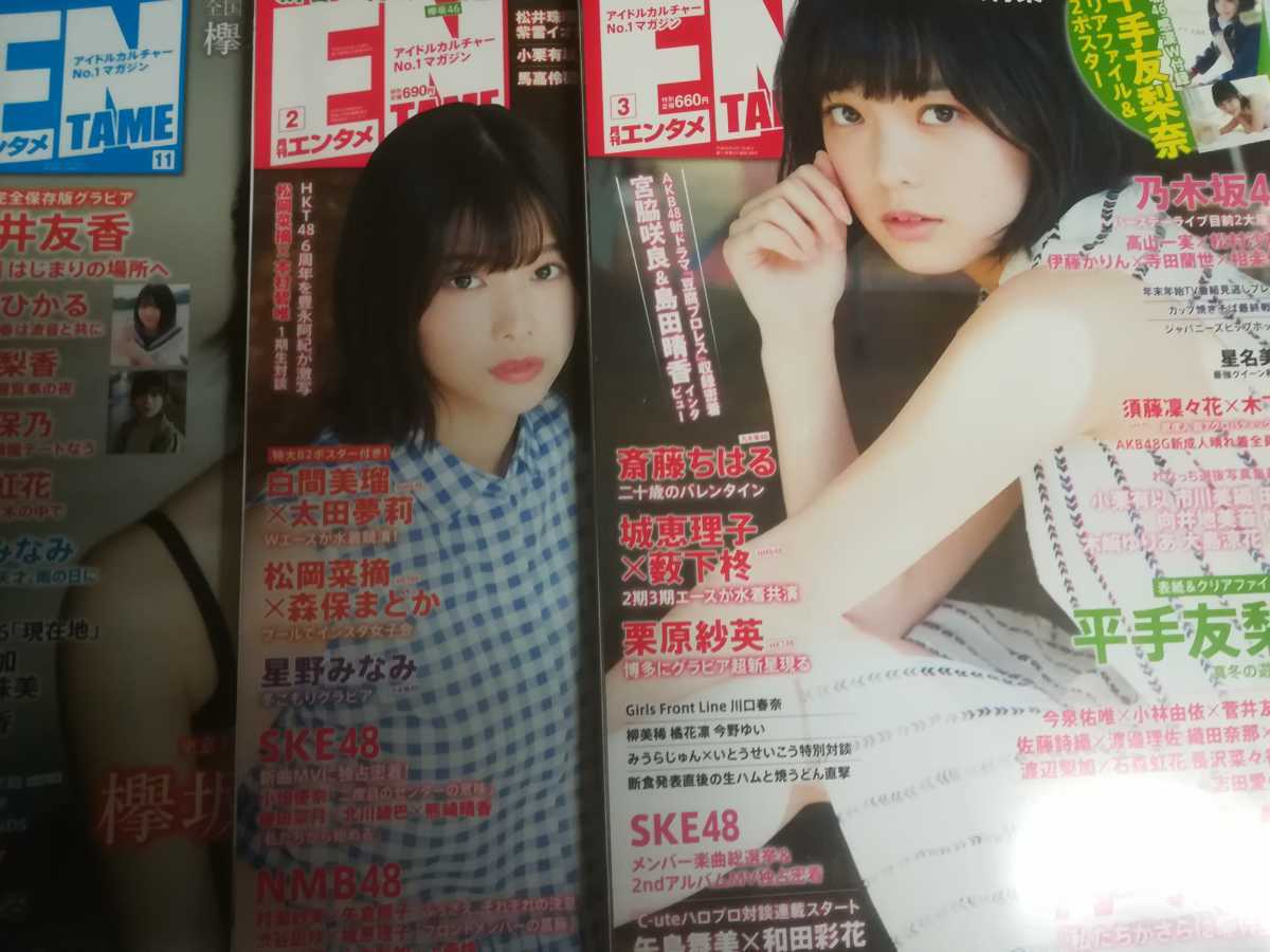 月刊エンタメ ENTAME（3冊セット） 渡辺梨加・渡邉理佐・菅井友香（欅坂46）の画像4