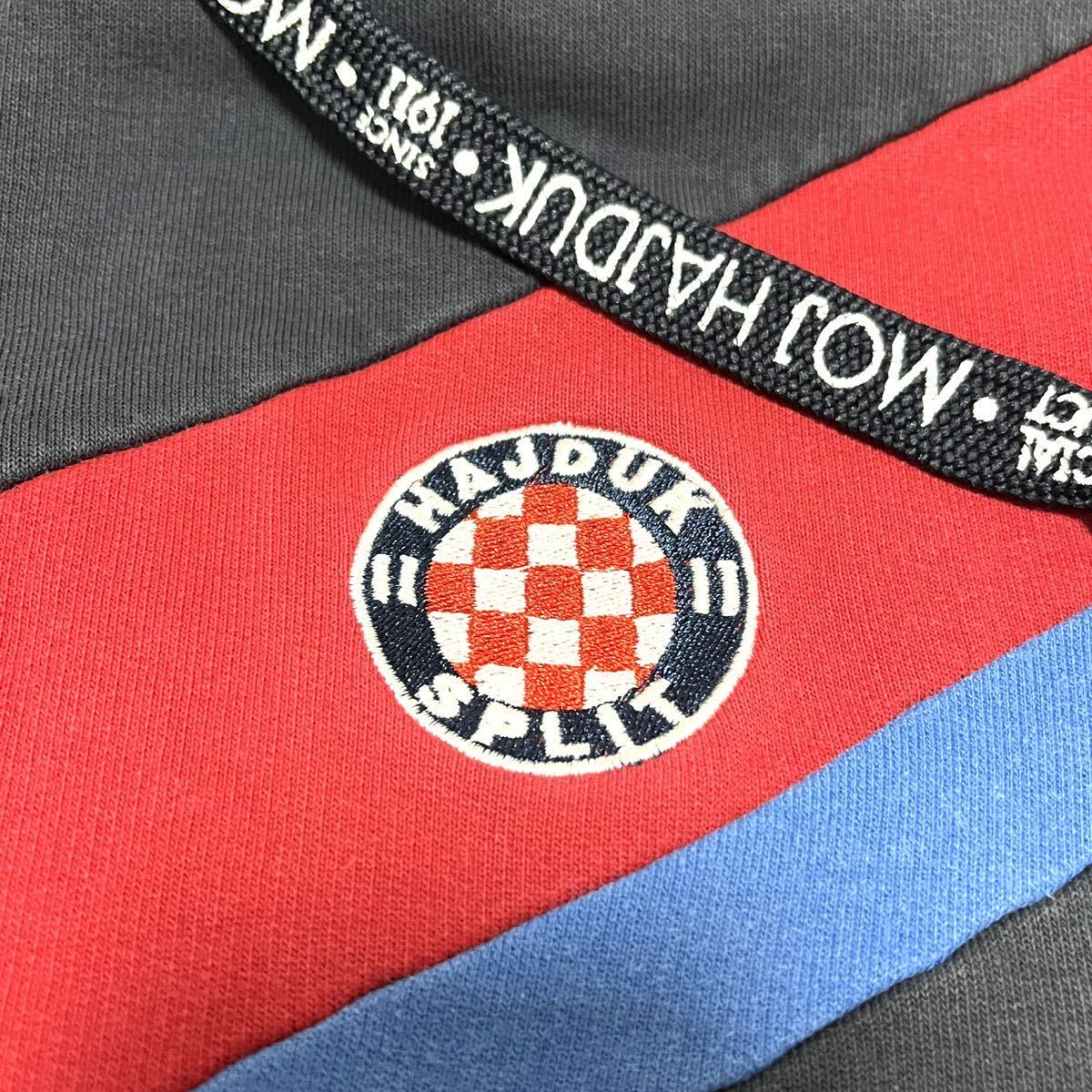 XL相当 スウェット　メンズ　古着　hajduk スウェットパーカー　ジップパーカー　ビンテージ　ヨーロッパ古着　ダークネイビー　即決_画像4