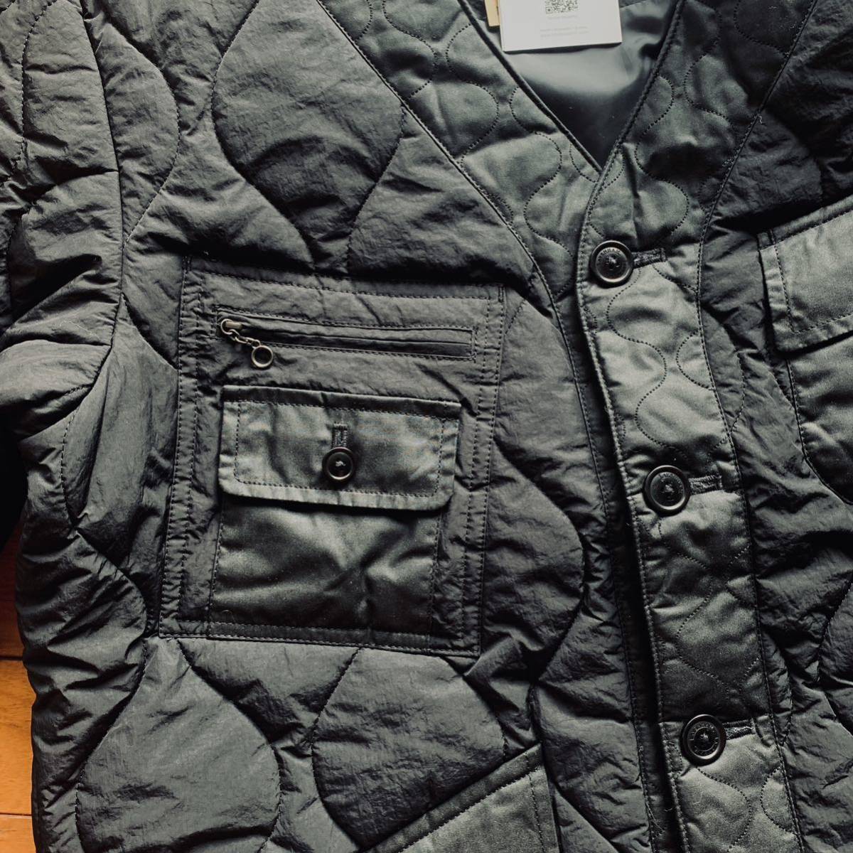 Nicholas Daley x Lavenham Engineers Jacket キルトダウンジャケット 黒 Mニコラスデイリー ラベンハム ブラック Mの画像7