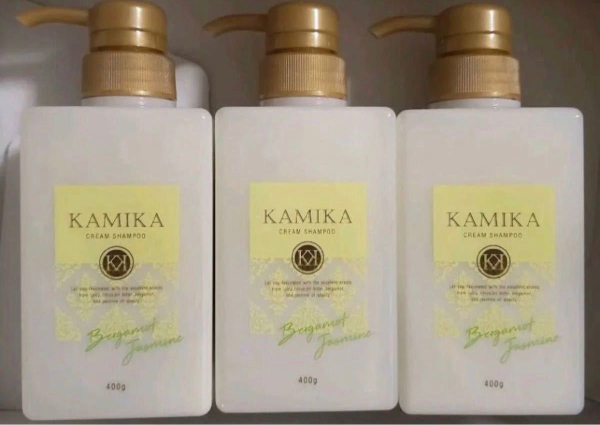 カミカ 黒髪クリームシャンプー KAMIKA 400g 3本 - fundacionatenea.org