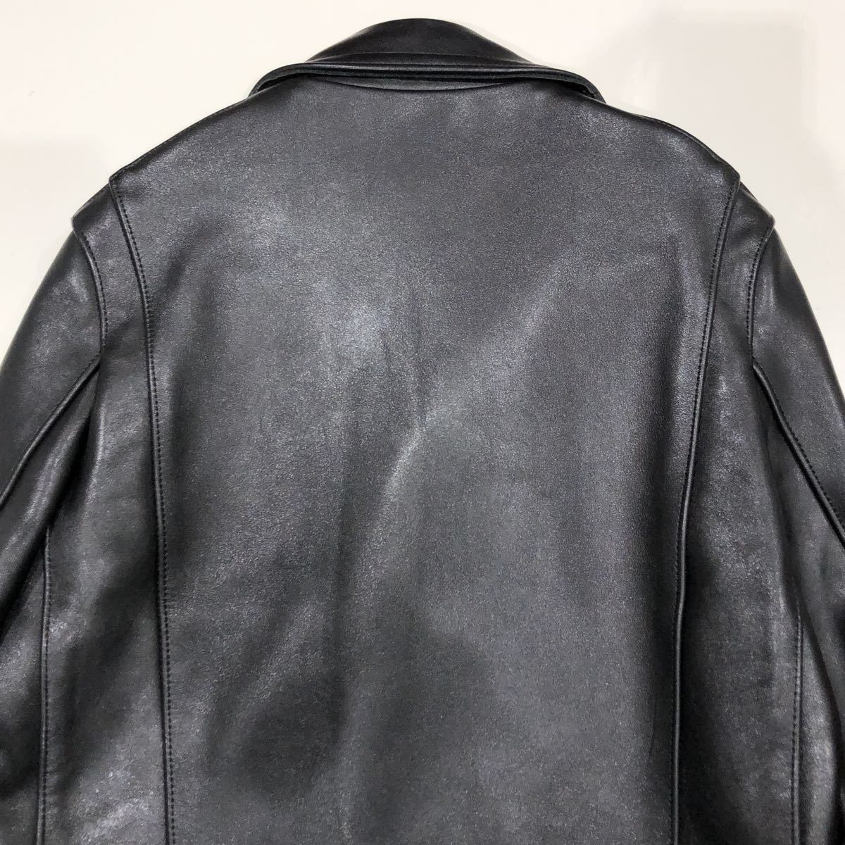 【Leather Wear】666 ダブルライダースジャケット 34 03-6804-6486 牛革 レザー 日本製 ブラック ts202212_画像6