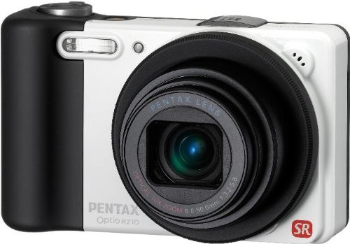 PENTAX デジタルカメラ Optio RZ10 ピュアホワイト 1400万画素 28mm 光学10倍 1cmマクロ デジタルカ 0