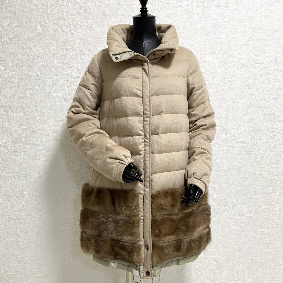 最高級 SALCO カシミヤ100 ミンク ドッキングダウンコート edurbesa.gov.co