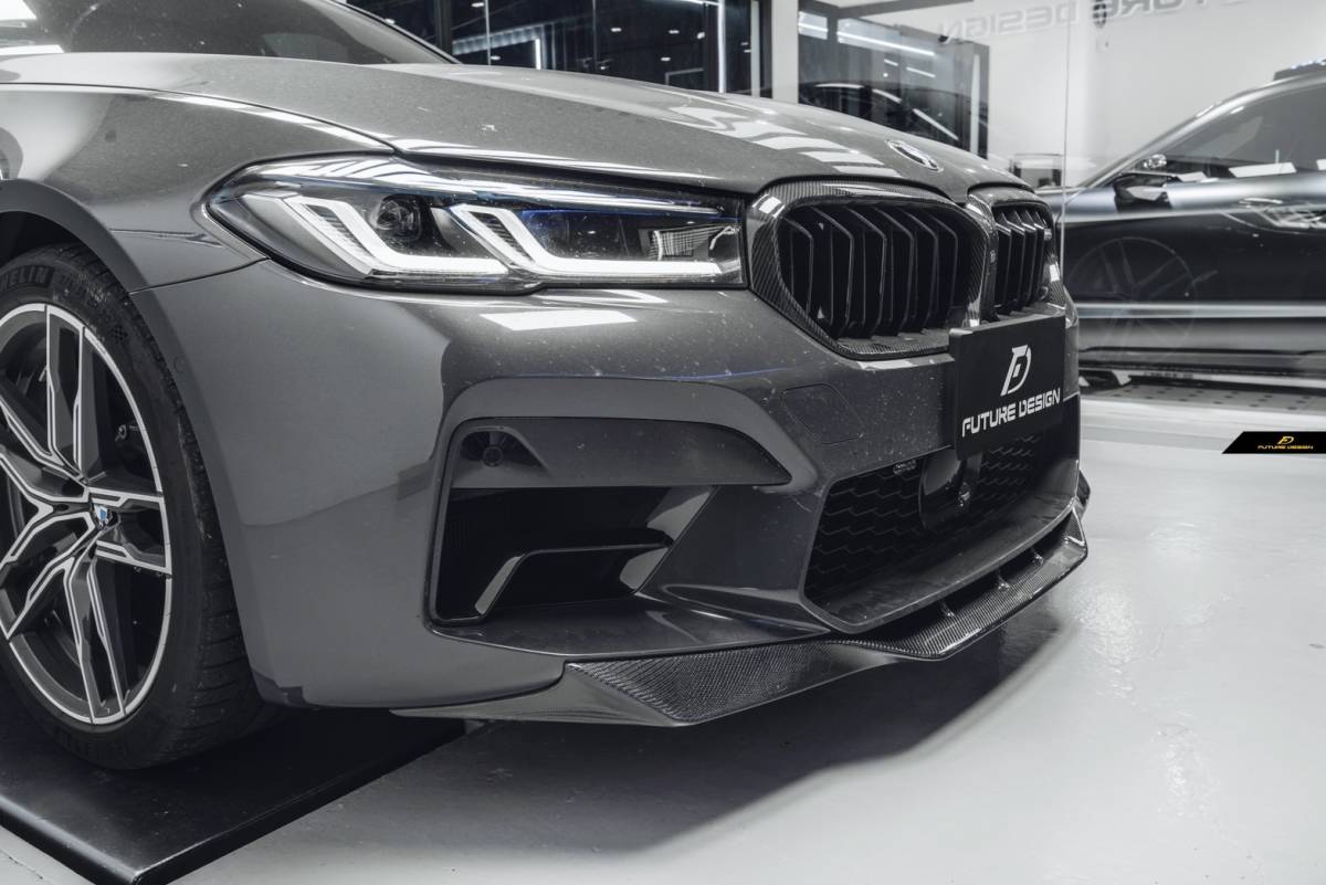 【FUTURE DESIGN】BMW 5シリーズ F90 M5 後期車 フロントバンパー用 リップスポイラー DryCarbon 本物ドライカーボン カスタム エアロ_画像2