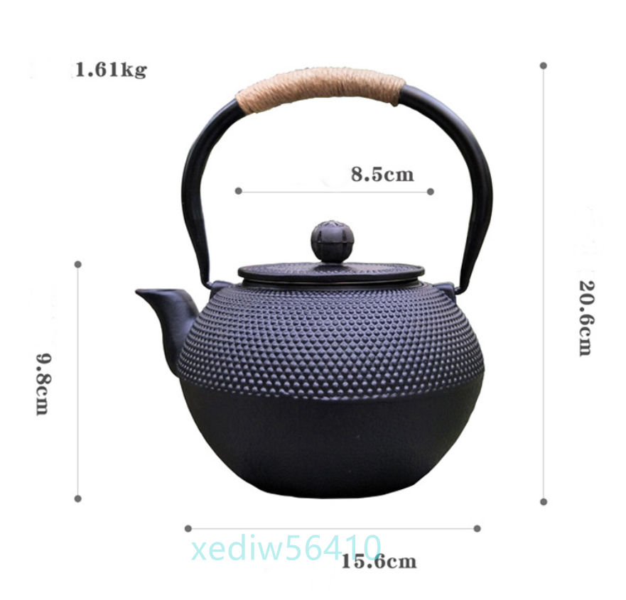 超人気☆茶壺 手彫り鉄壺 鉄器 茶器 茶道具 鉄やかん 鉄分補給 鉄びん★1200ml_画像3