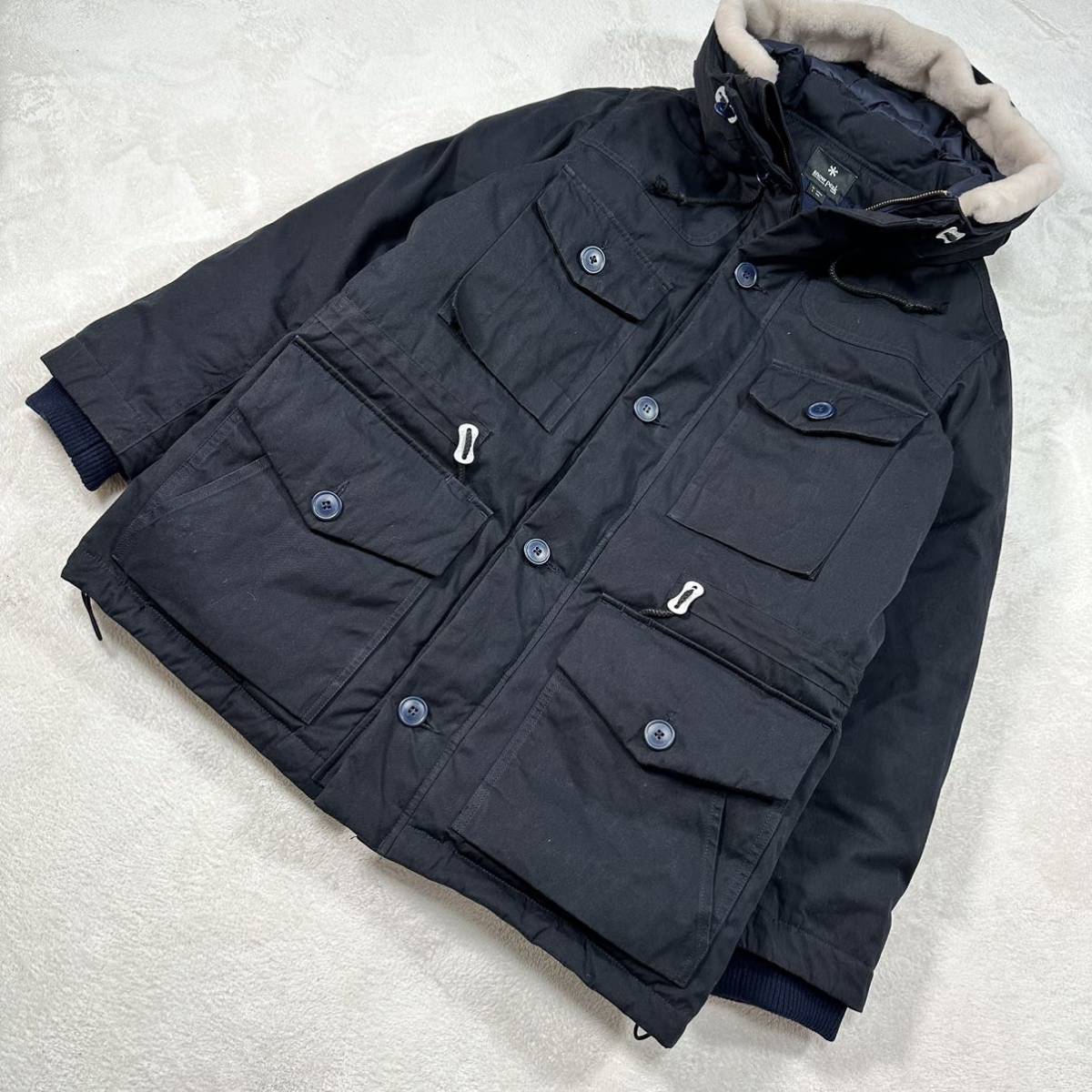 snowpeak waxed cotton ダウンジャケット