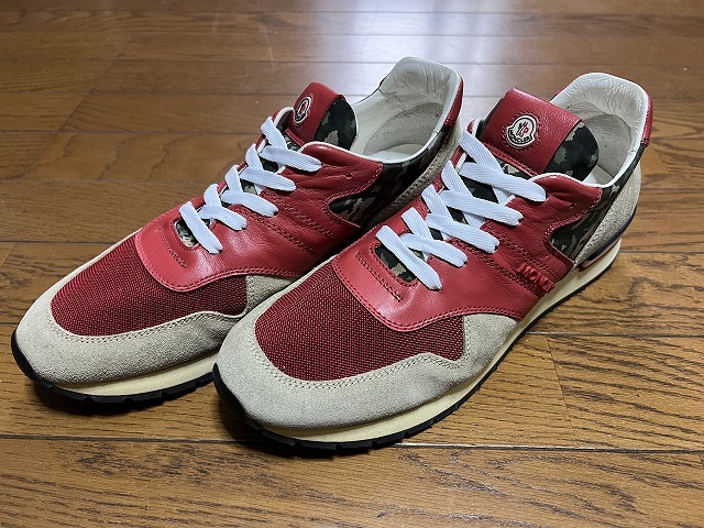 ◆MONCLER◆モンクレール メンズ スニーカー Size43 スウェ―ド/レッド系カラー_画像1