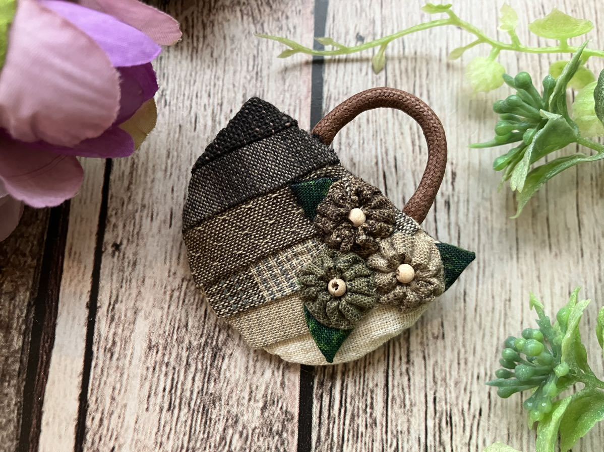 ヤフオク! - handmade パッチワーク ブローチ キルト展にて購入...