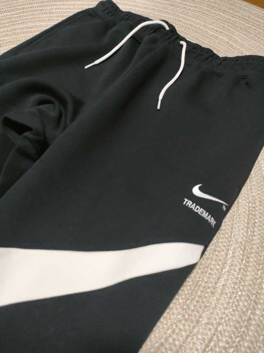 新品 NIKE ビッグスウッシュ スウェット セットアップ 黒 2XL パーカー パンツ ナイキ スウッシュ メンズ 上下 裏毛 スウッシュ_画像6