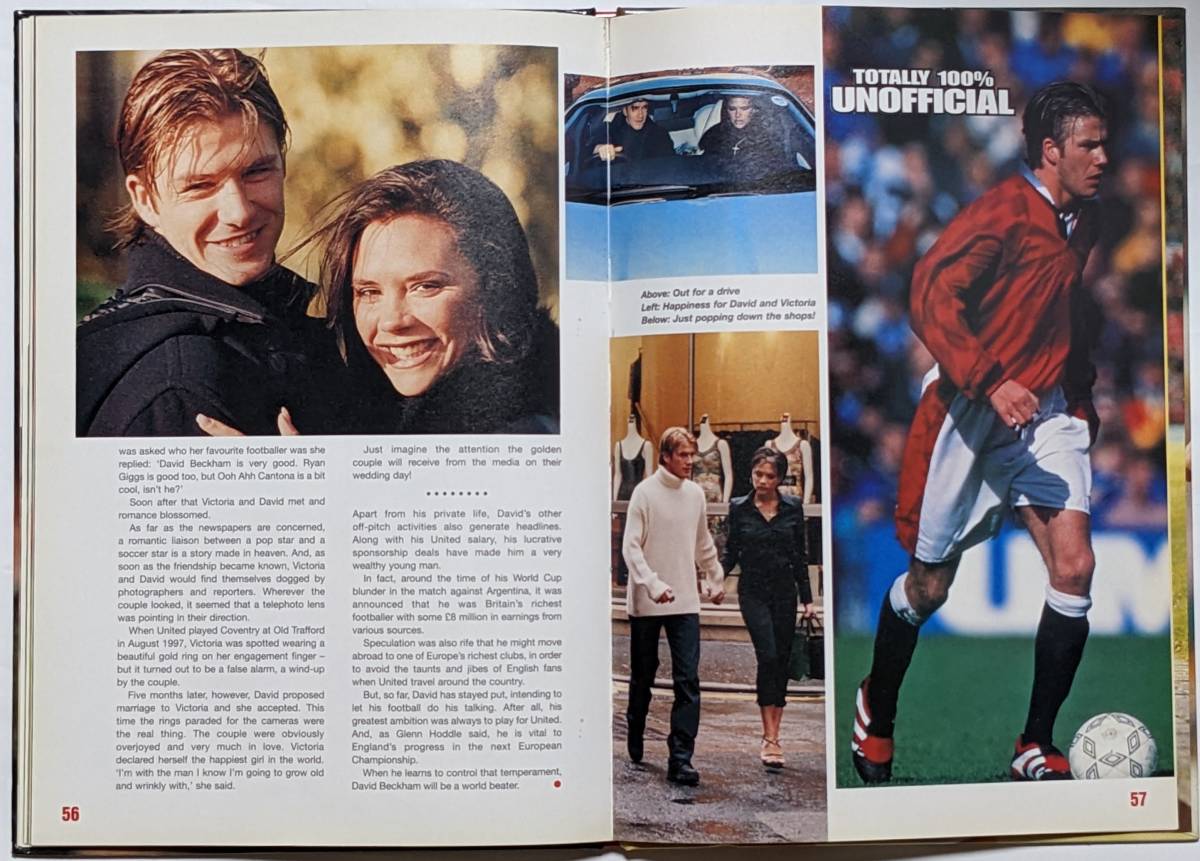 100「Totally 100 Per Cent Unofficial David Beckham Special 」デビッド・ベッカム/写真集/統計/英語/1998年発行/ワールドカップ/裸本_画像8